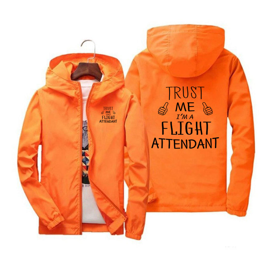 Trust Me I'm a Flight Attendant Designed Windbreaker Jackets