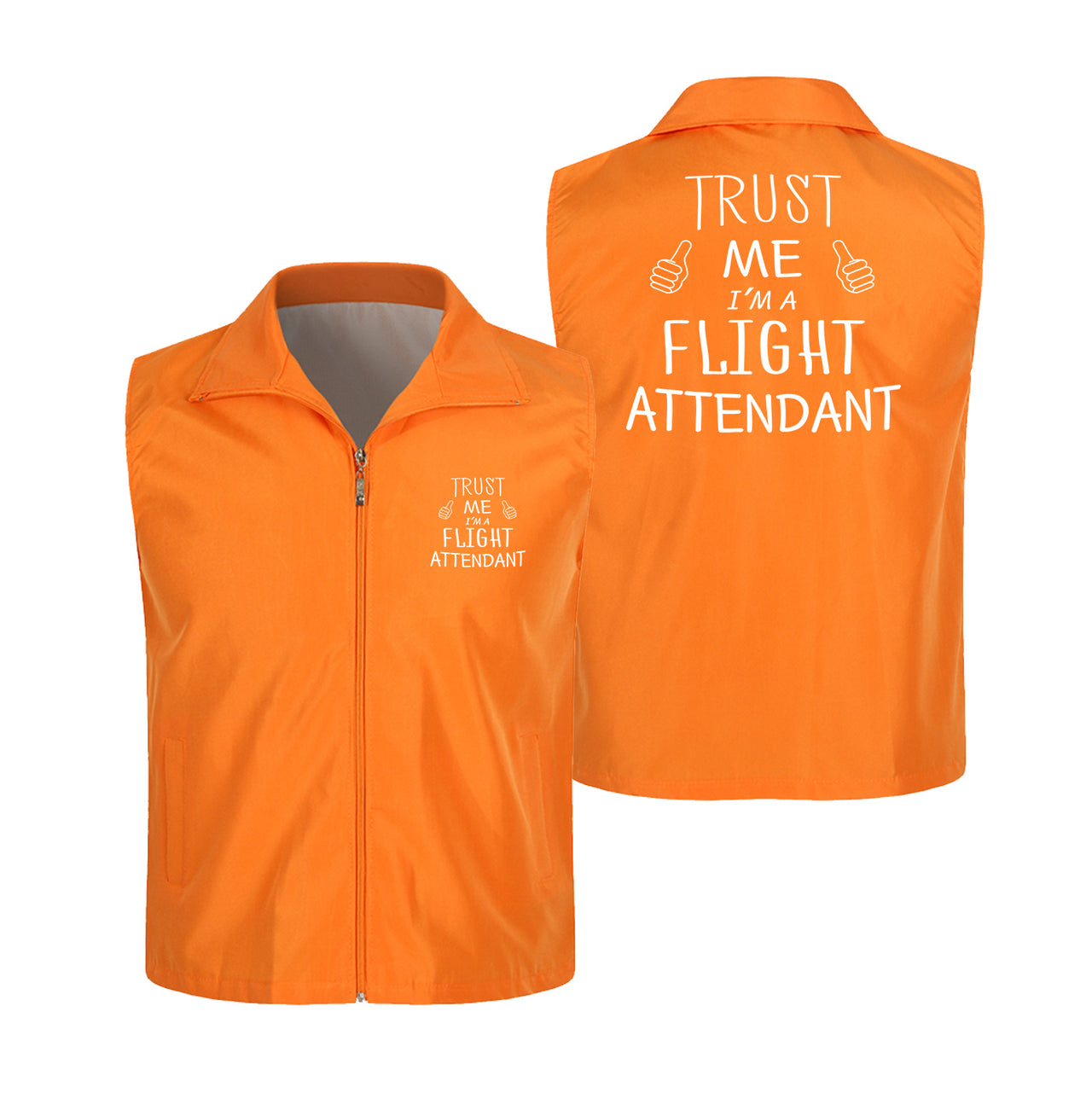 Trust Me I'm a Flight Attendant Designed Thin Style Vests