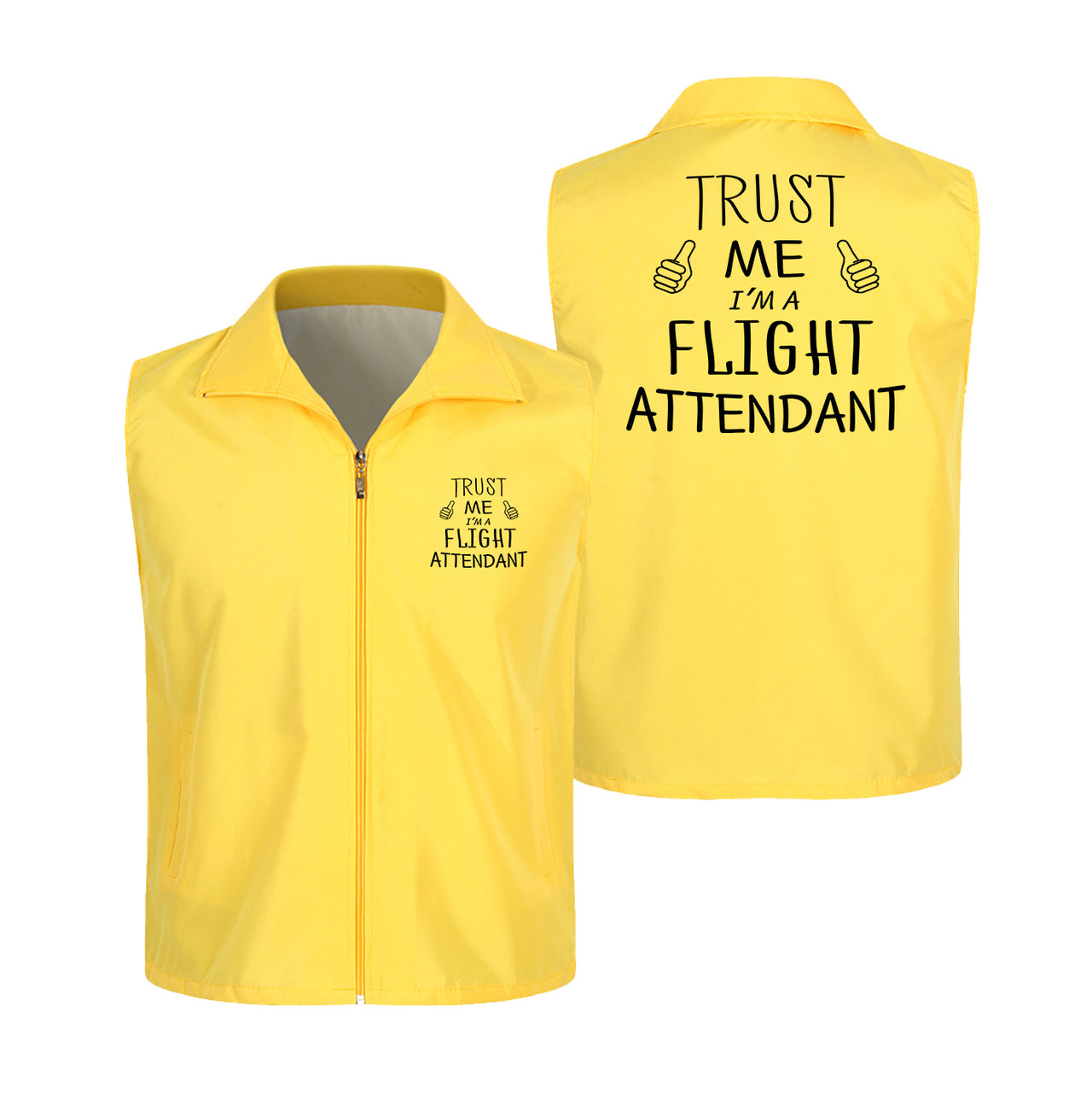 Trust Me I'm a Flight Attendant Designed Thin Style Vests