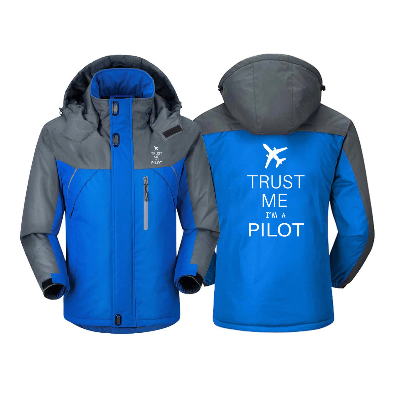 Trust Me I'm a Pilot 2 Designed Thick Winter Jackets