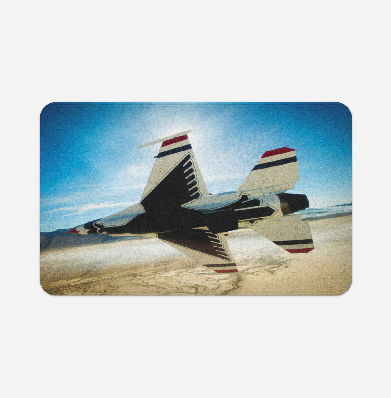 Turning Right Fighting Falcon F16 Designed Bath Mats