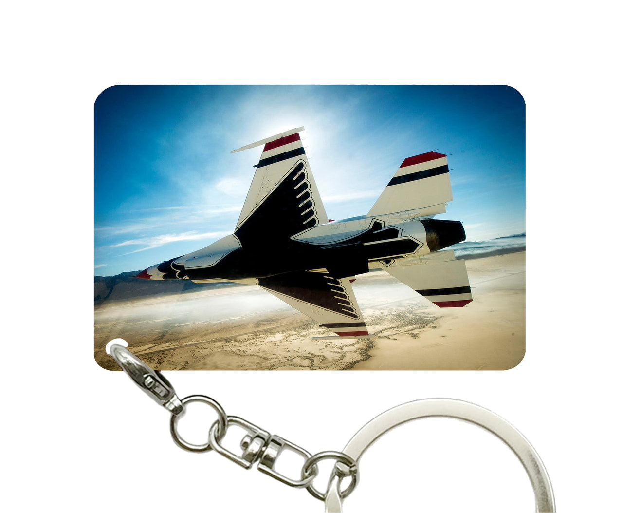 Turning Right Fighting Falcon F16 Designed Key Chains