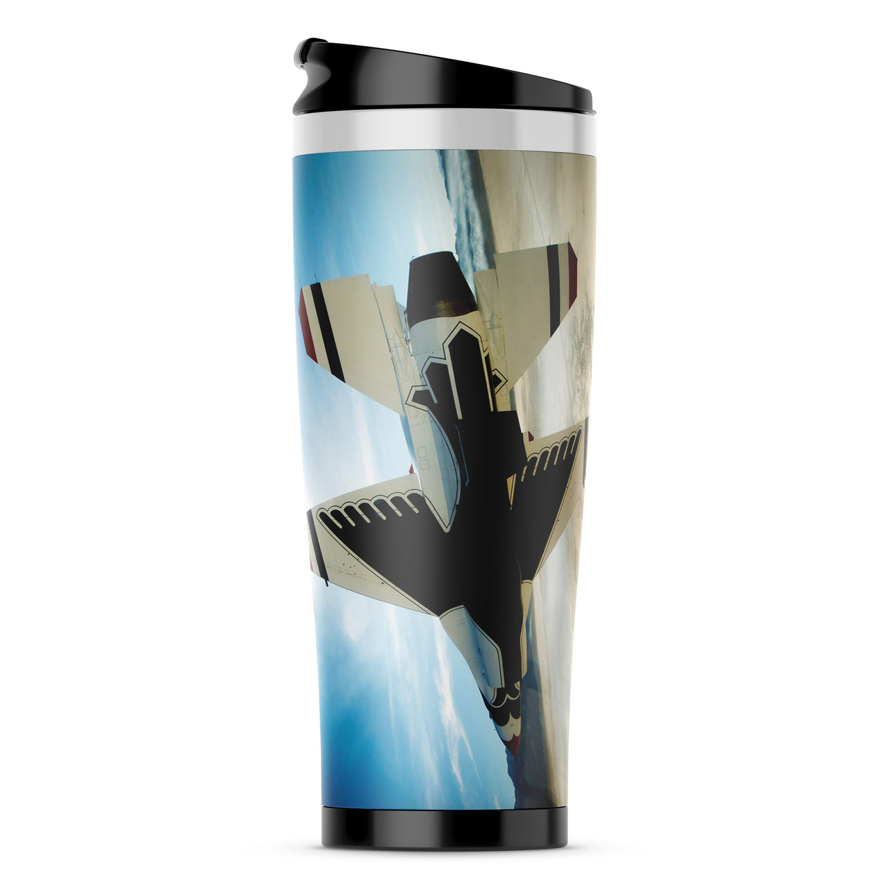 Turning Right Fighting Falcon F16 Designed Travel Mugs