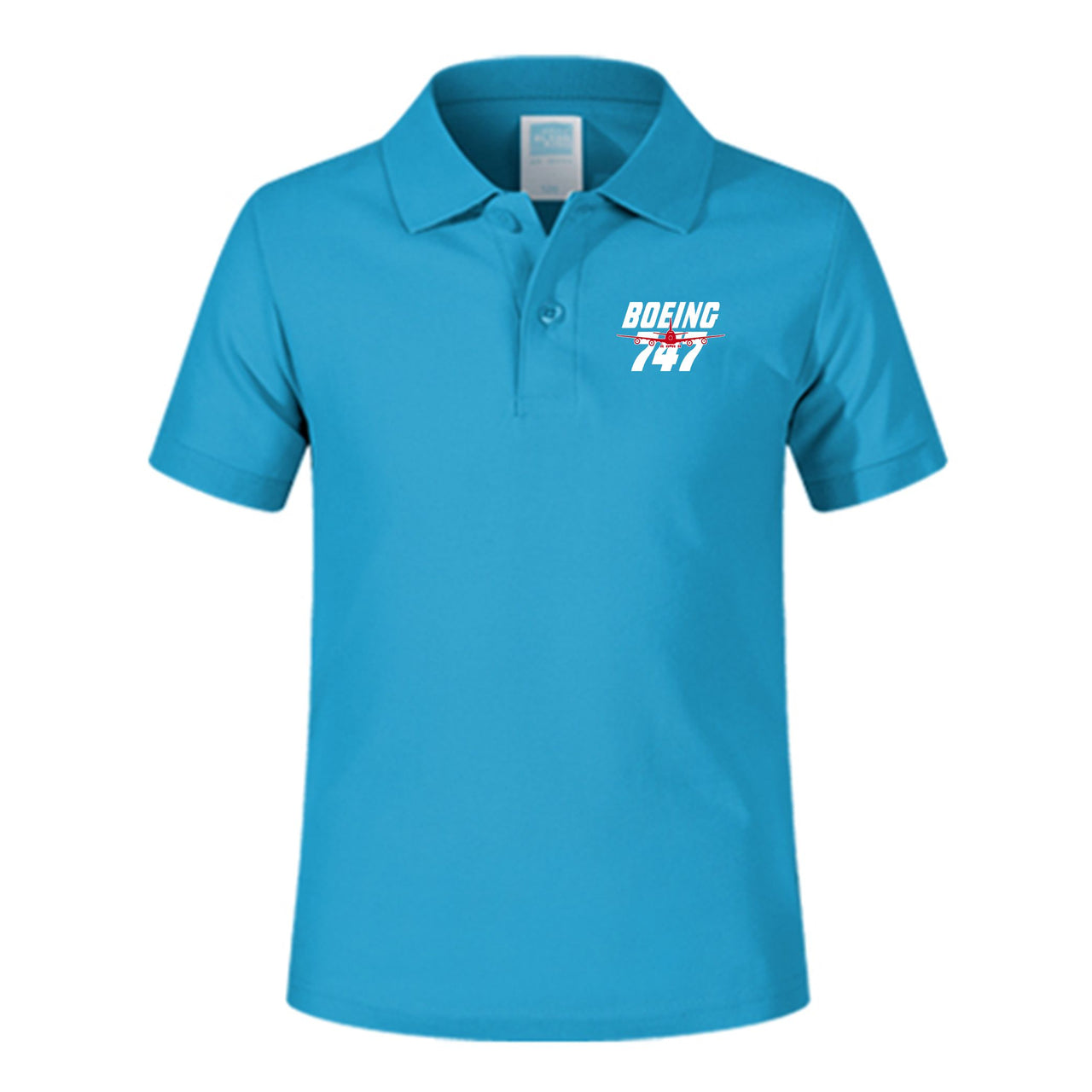 Amazing Boeing 747 Designed Children Polo T-Shirts