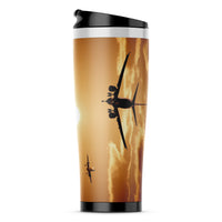 Thumbnail for Two Aeroplanes During Sunset Designed Travel Mugs