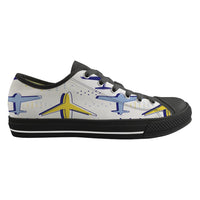 Thumbnail for Very Colourful Airplanes Designed Canvas Shoes (Women)