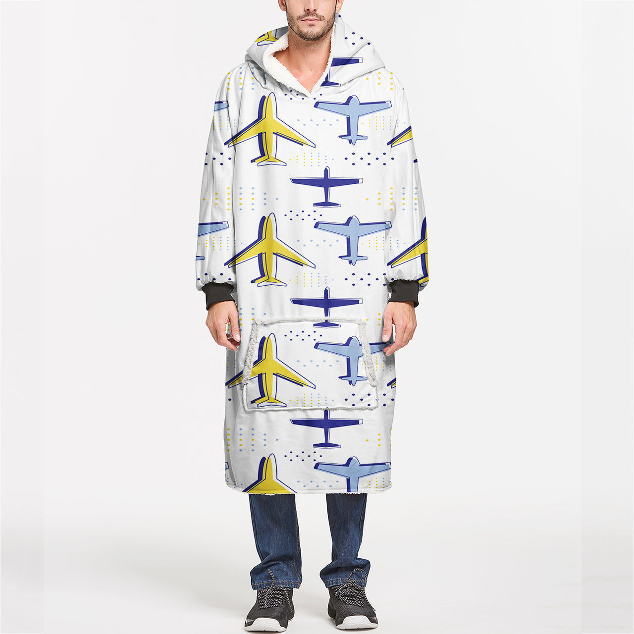 Very Colourful Airplanes Designed Blanket Hoodies