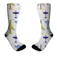 Thumbnail for Very Colourful Airplanes Designed Socks