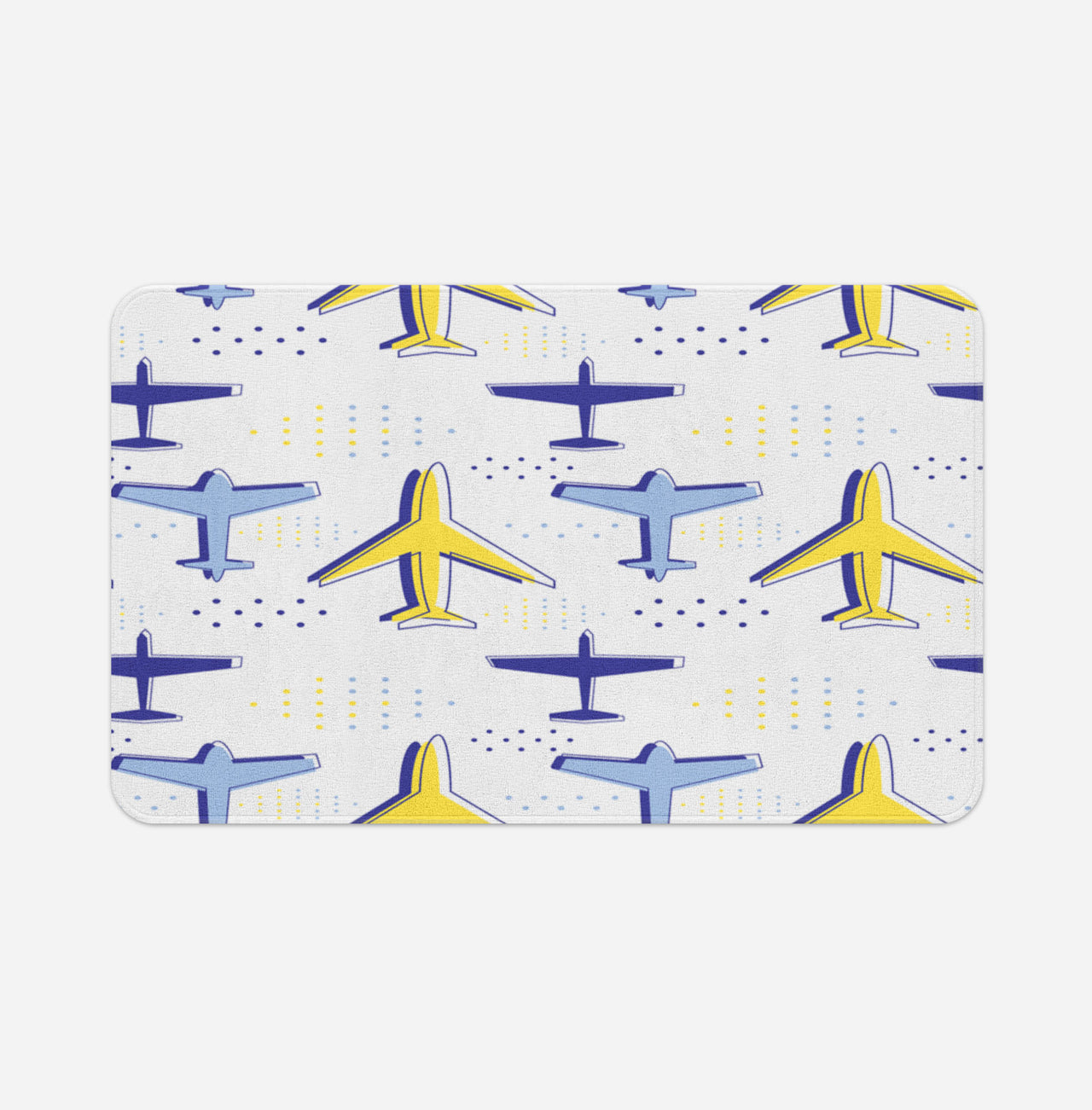 Very Colourful Airplanes Designed Bath Mats