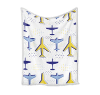 Thumbnail for Very Colourful Airplanes Designed Bed Blankets & Covers