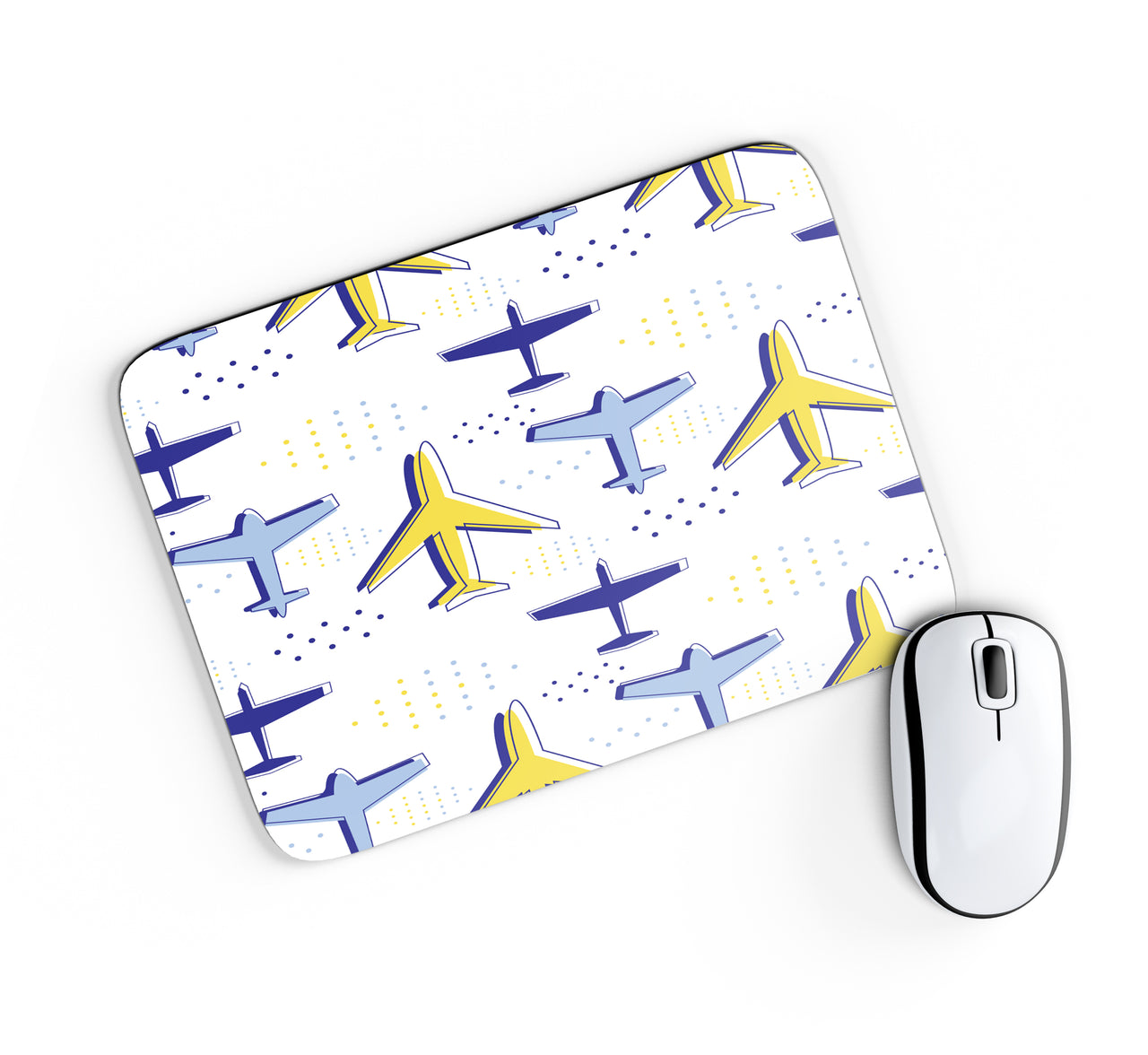 Very Colourful Airplanes Designed Mouse Pads