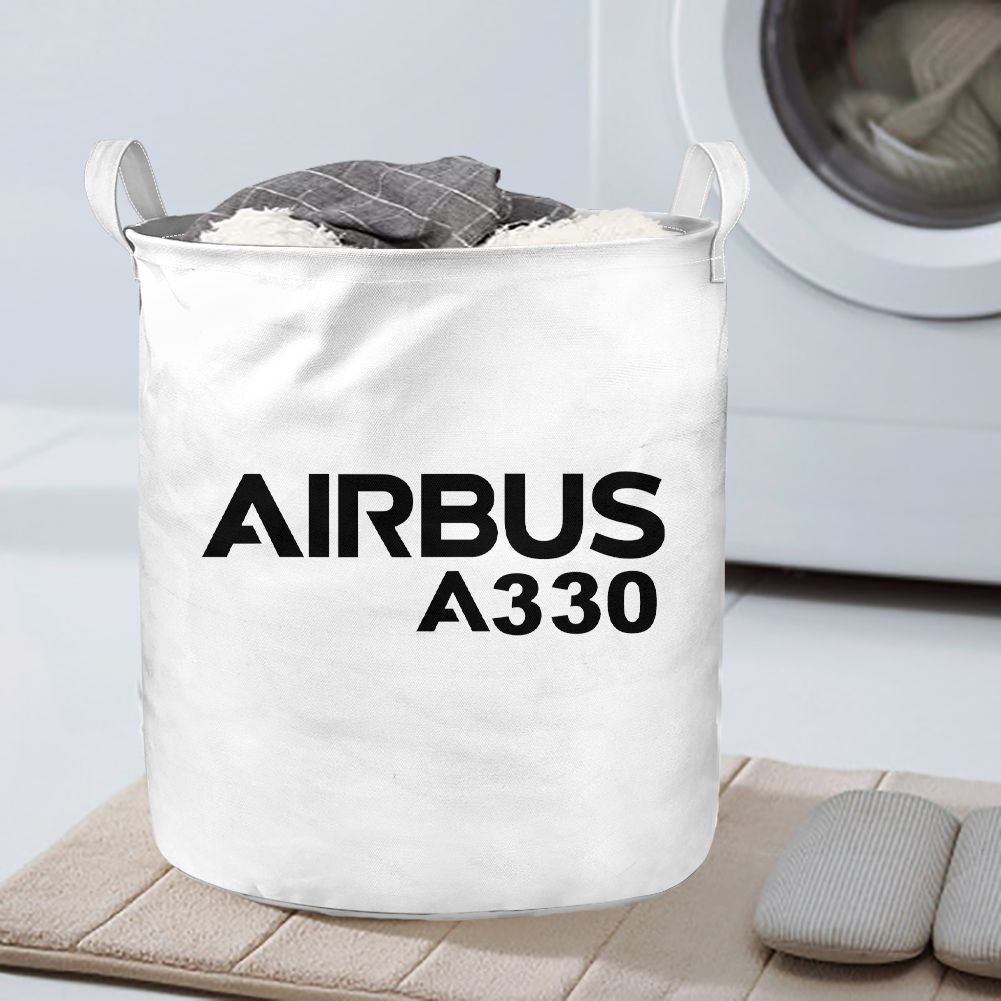 Airbus A330 & Text Designed Laundry Baskets