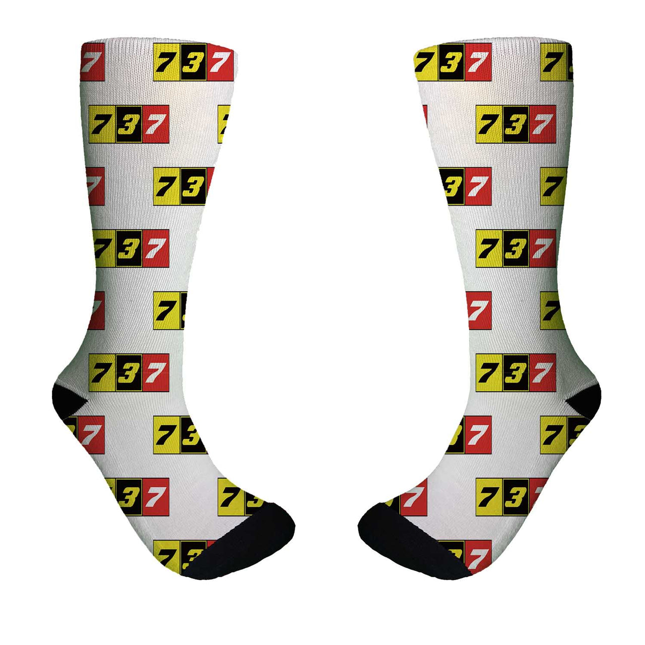 Flat Colourful 737 Designed Socks