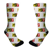 Thumbnail for Flat Colourful 737 Designed Socks