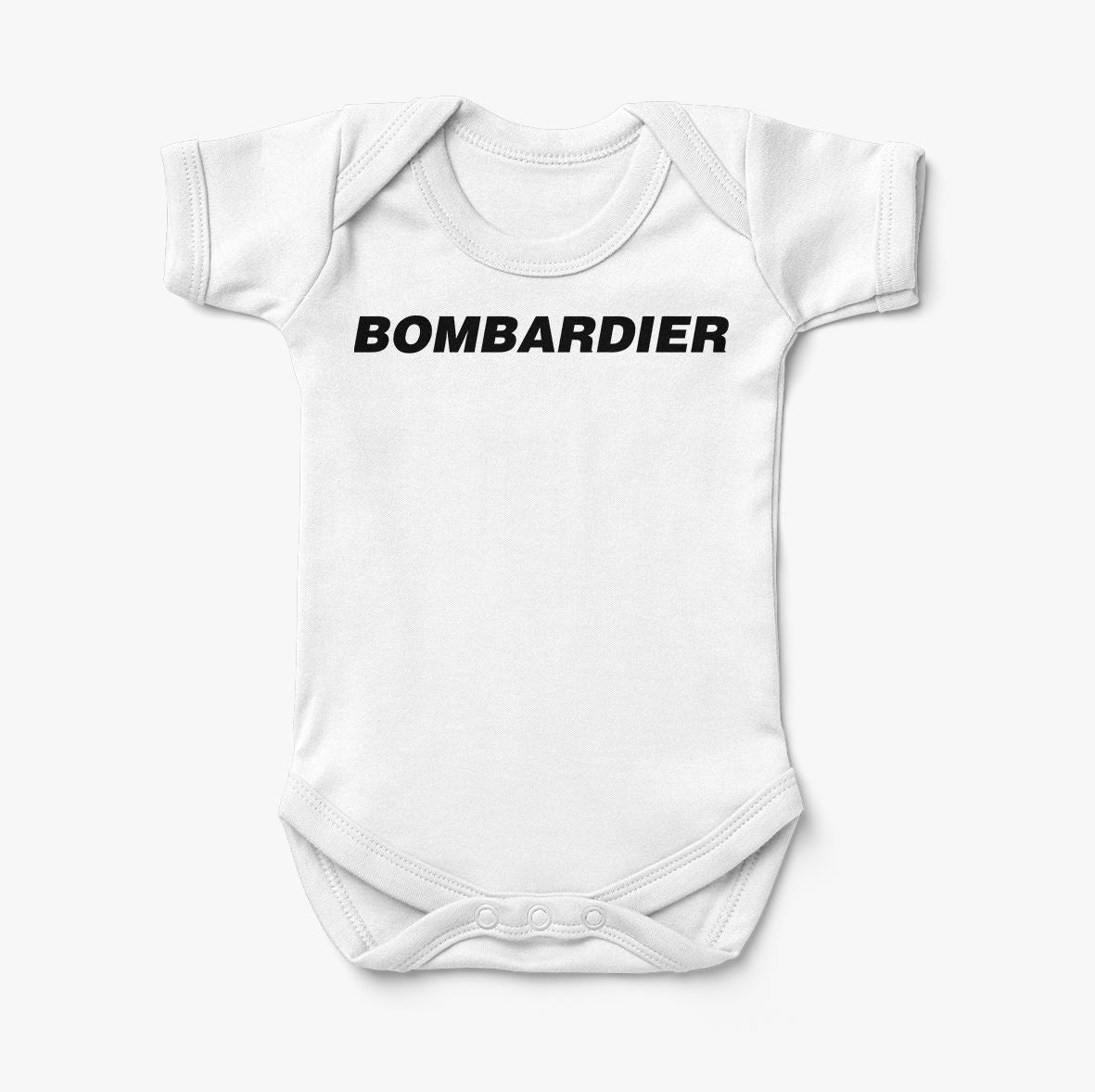 Bombardier & Text Designed Baby Bodysuits