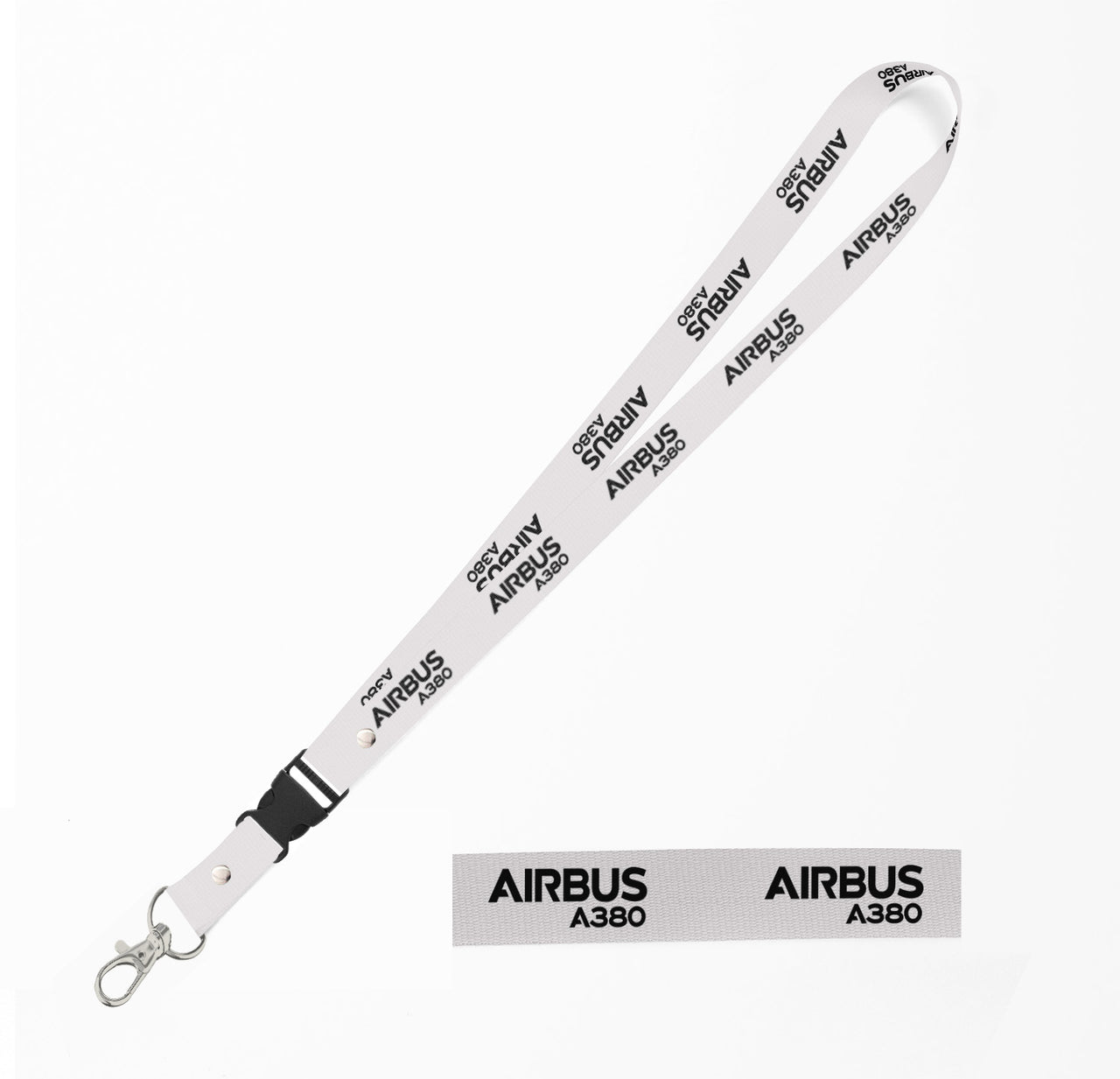 Airbus A380 & Text Designed Detachable Lanyard & ID Holders