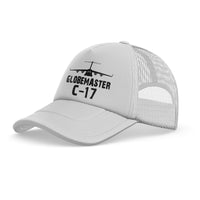 Thumbnail for GlobeMaster C-17 & Plane Designed Trucker Caps & Hats