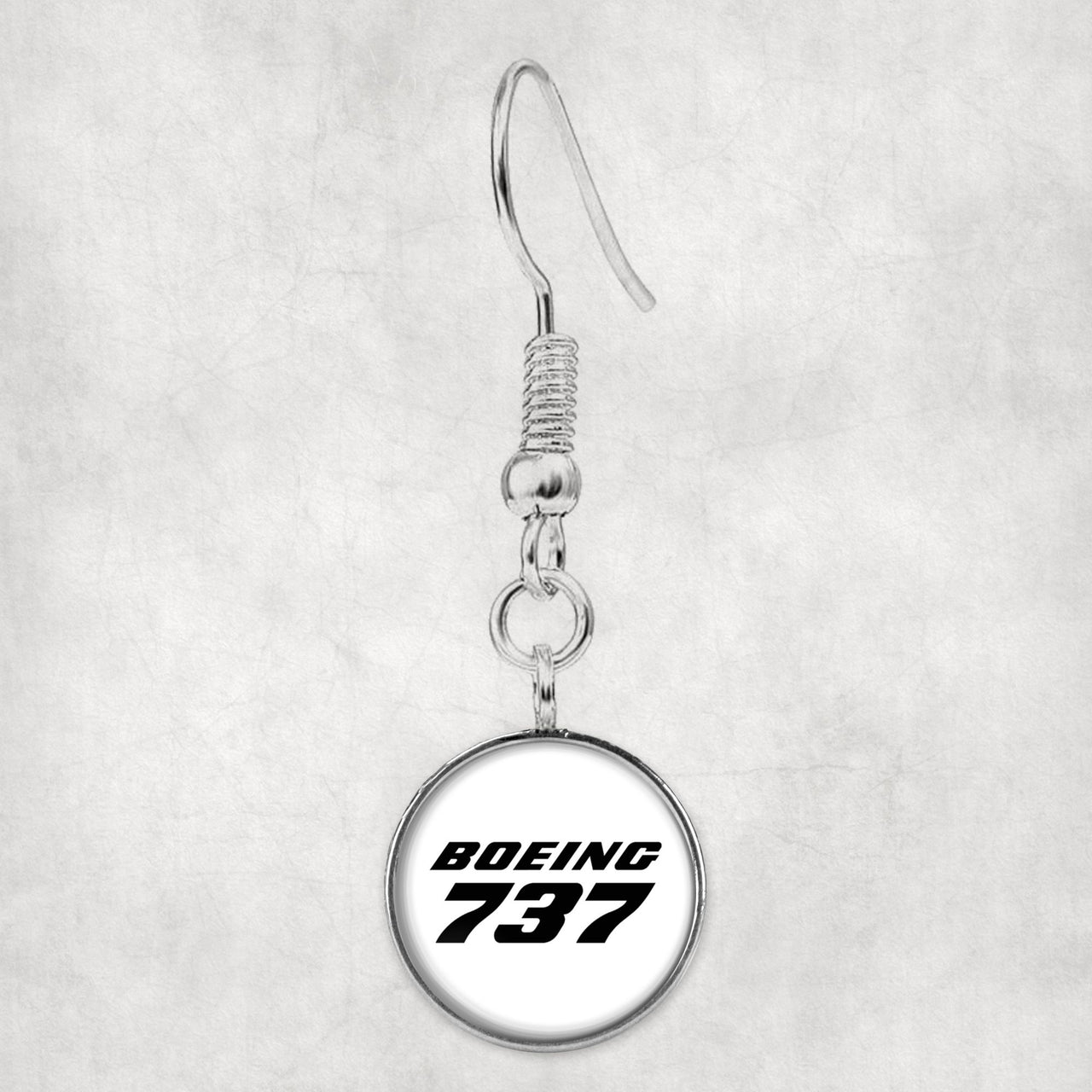 Boeing 737 & Text Designed Earrings