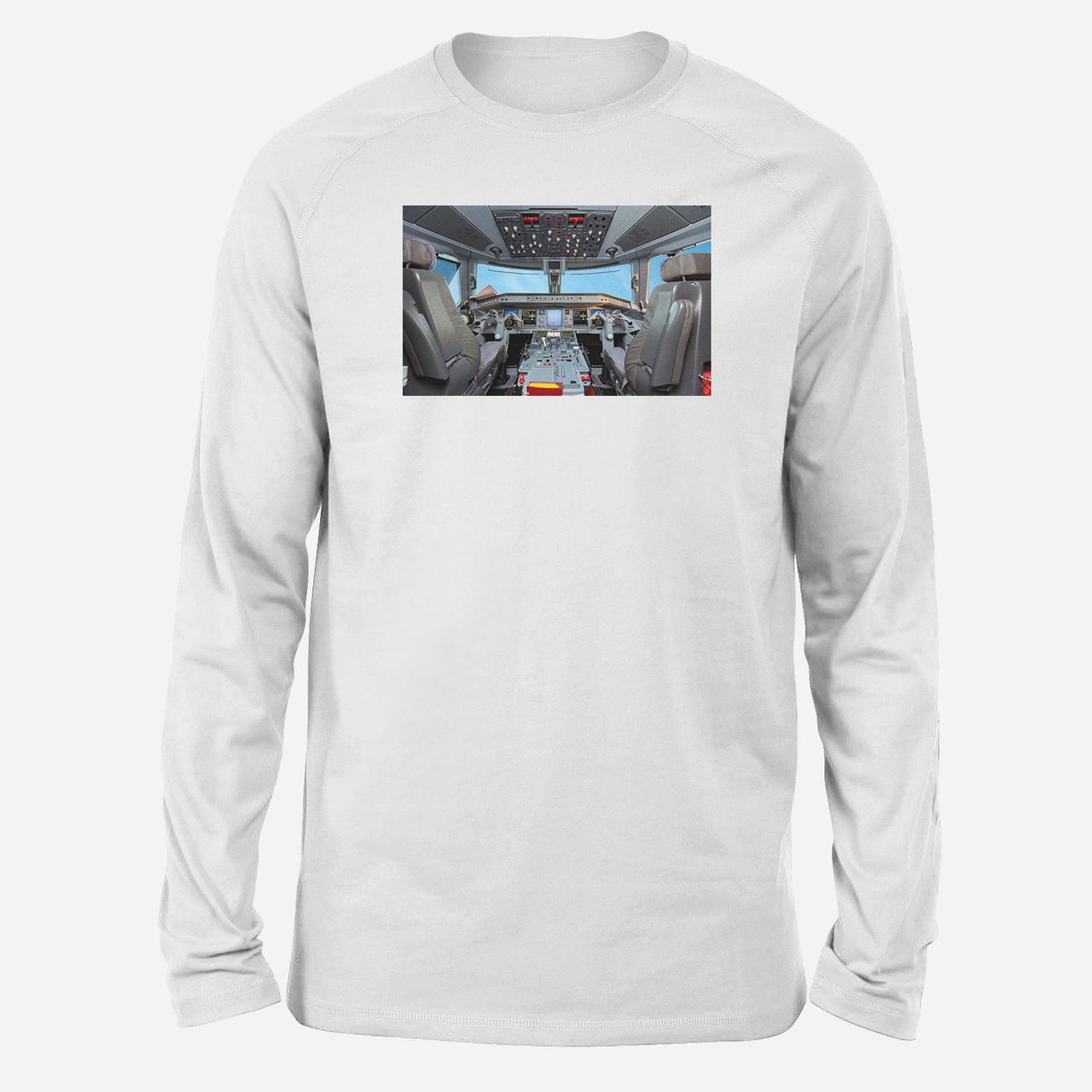 Embraer E190 Cockpit Designed Long-Sleeve T-Shirts