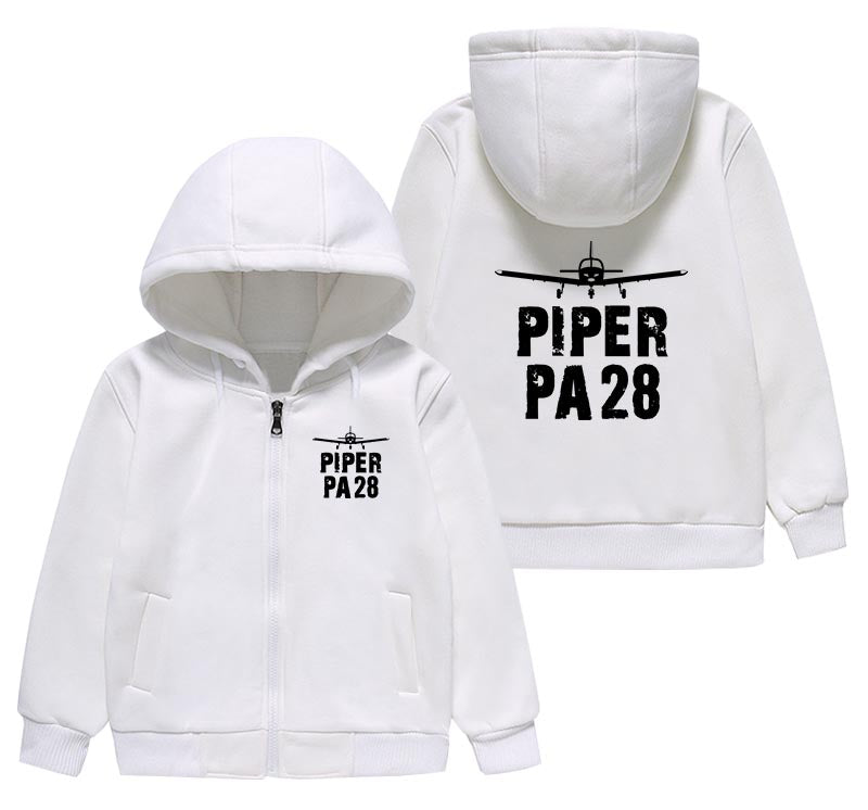 Piper PA28 & Plane Designed "CHILDREN" Zipped Hoodies