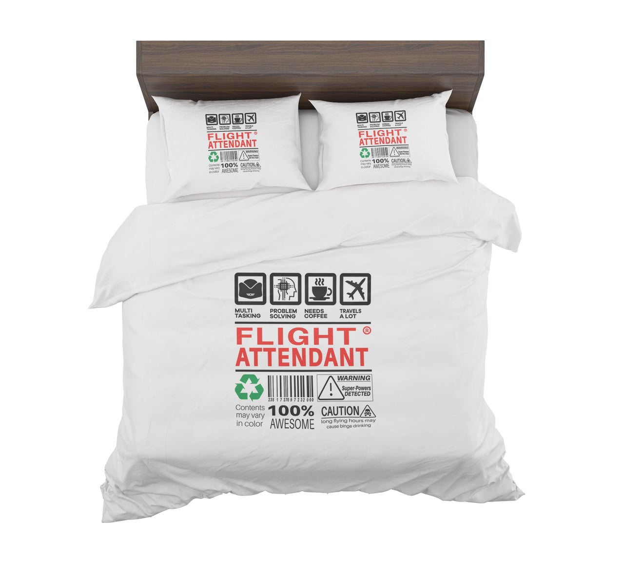 Flight Attendant Label Designed Bedding Sets