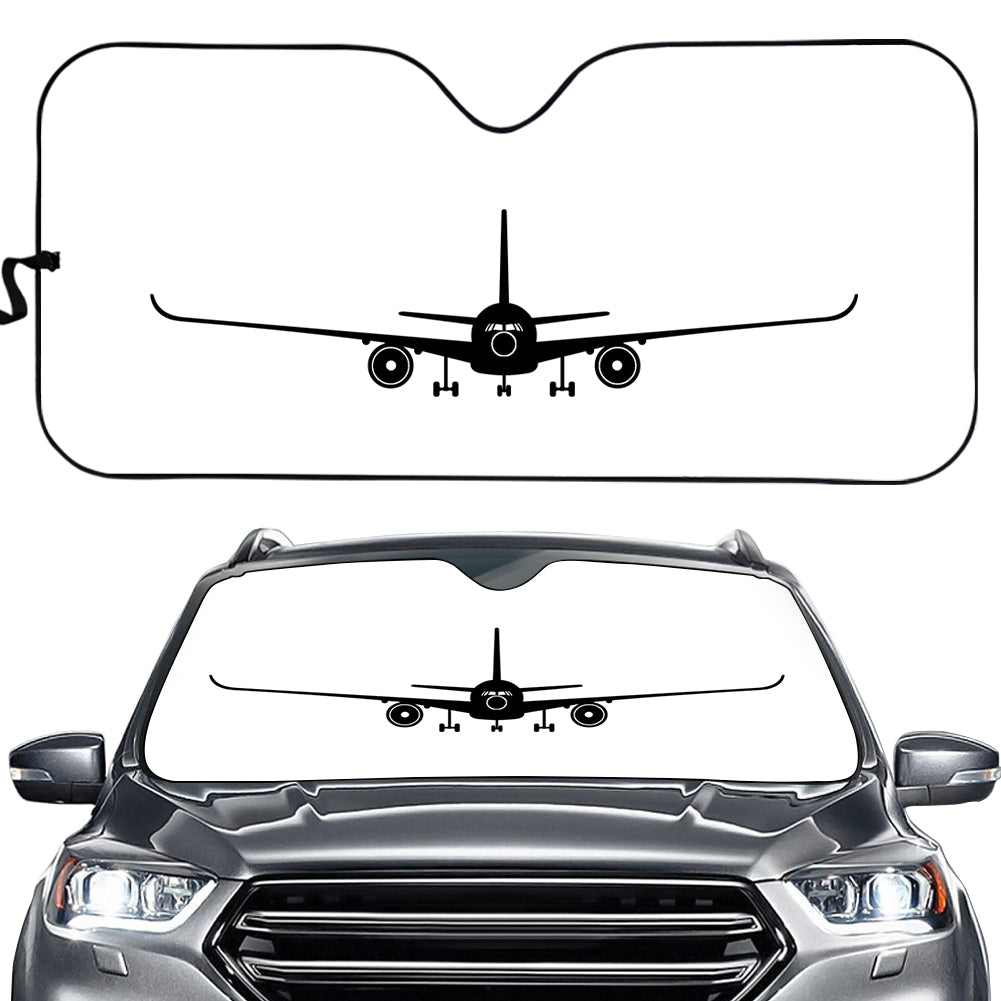 Airbus A350 Silhouette Designed Car Sun Shade