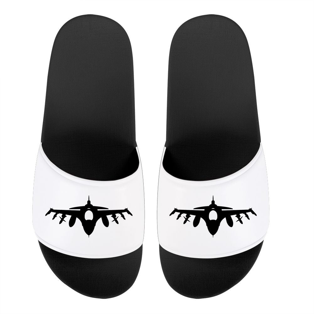 Fighting Falcon F16 Silhouette Designed Sport Slippers