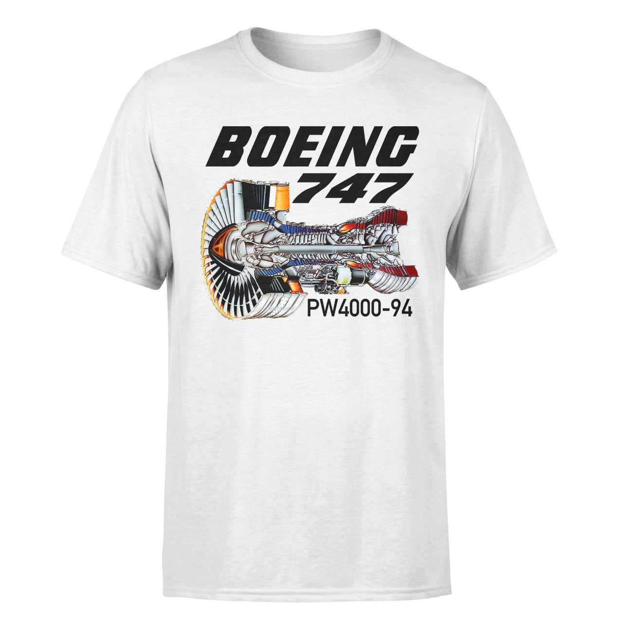 Boeing 747 & PW4000-94 Engine Designed T-Shirts