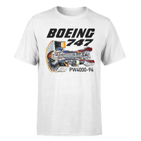 Thumbnail for Boeing 747 & PW4000-94 Engine Designed T-Shirts