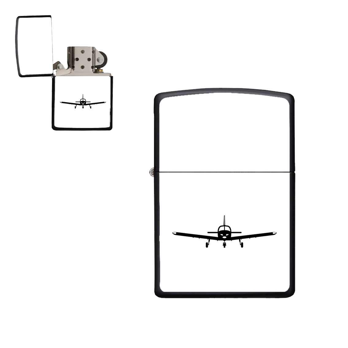 Piper PA28 Silhouette Plane Designed Metal Lighters