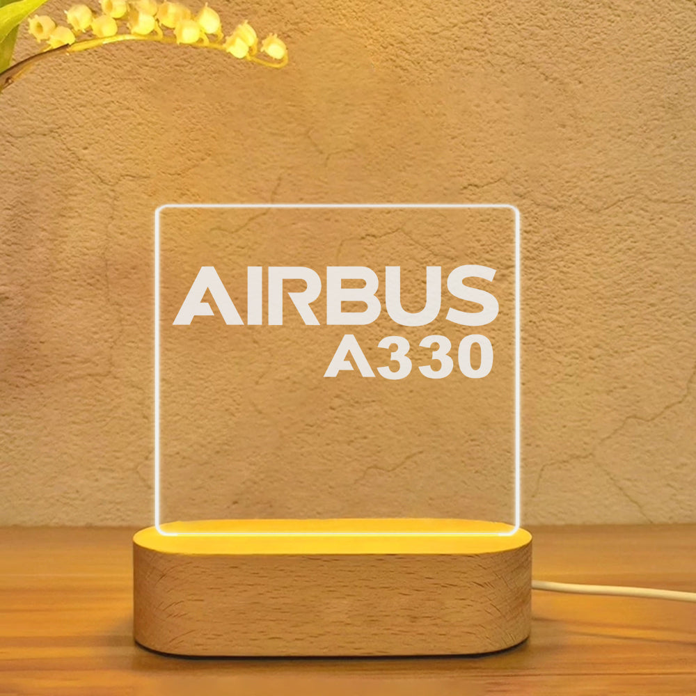 Airbus A330 & Text Designed Night Lamp