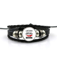 Thumbnail for I Don't Always Stop and Look at Airplanes Designed Leather Bracelets