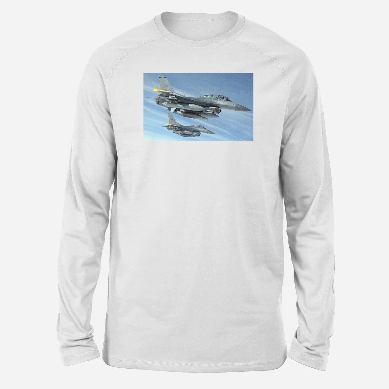 Two Fighting Falcon Designed Long-Sleeve T-Shirts