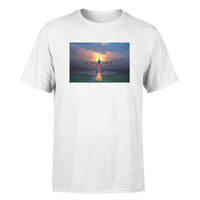 Thumbnail for Super Airbus A380 Landing During Sunset Designed T-Shirts