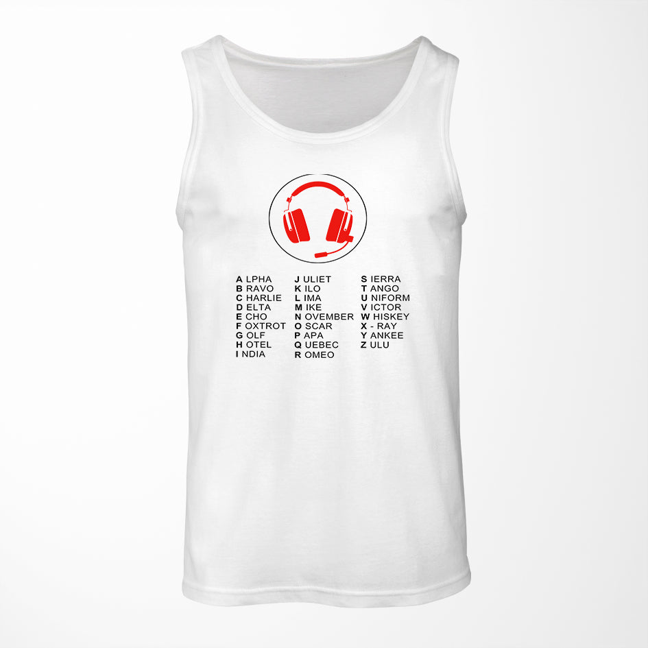 Aviation Alphabet 3 Designed Tank Tops