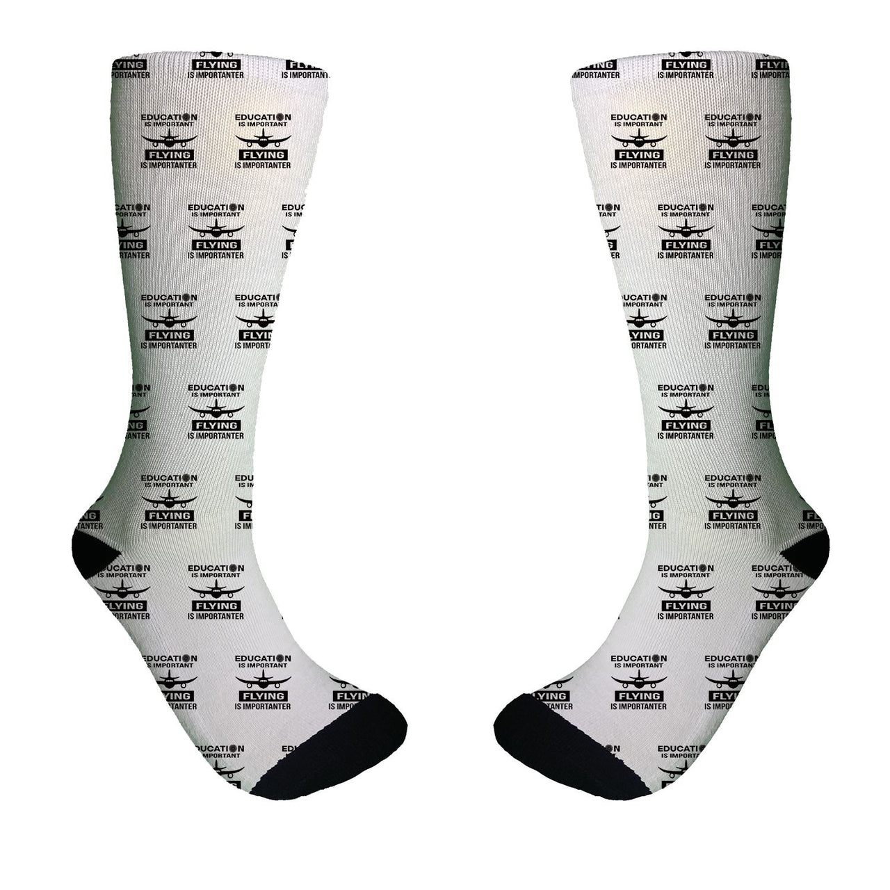 Flying is Importanter Designed Socks