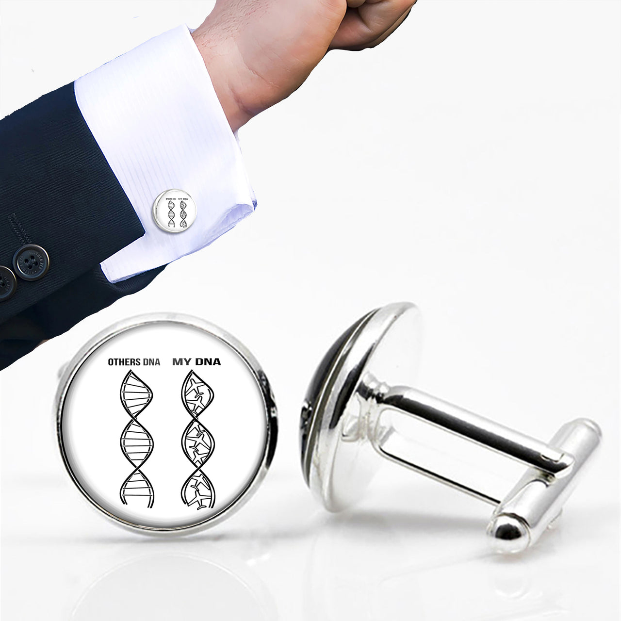 Aviation DNA Designed Cuff Links