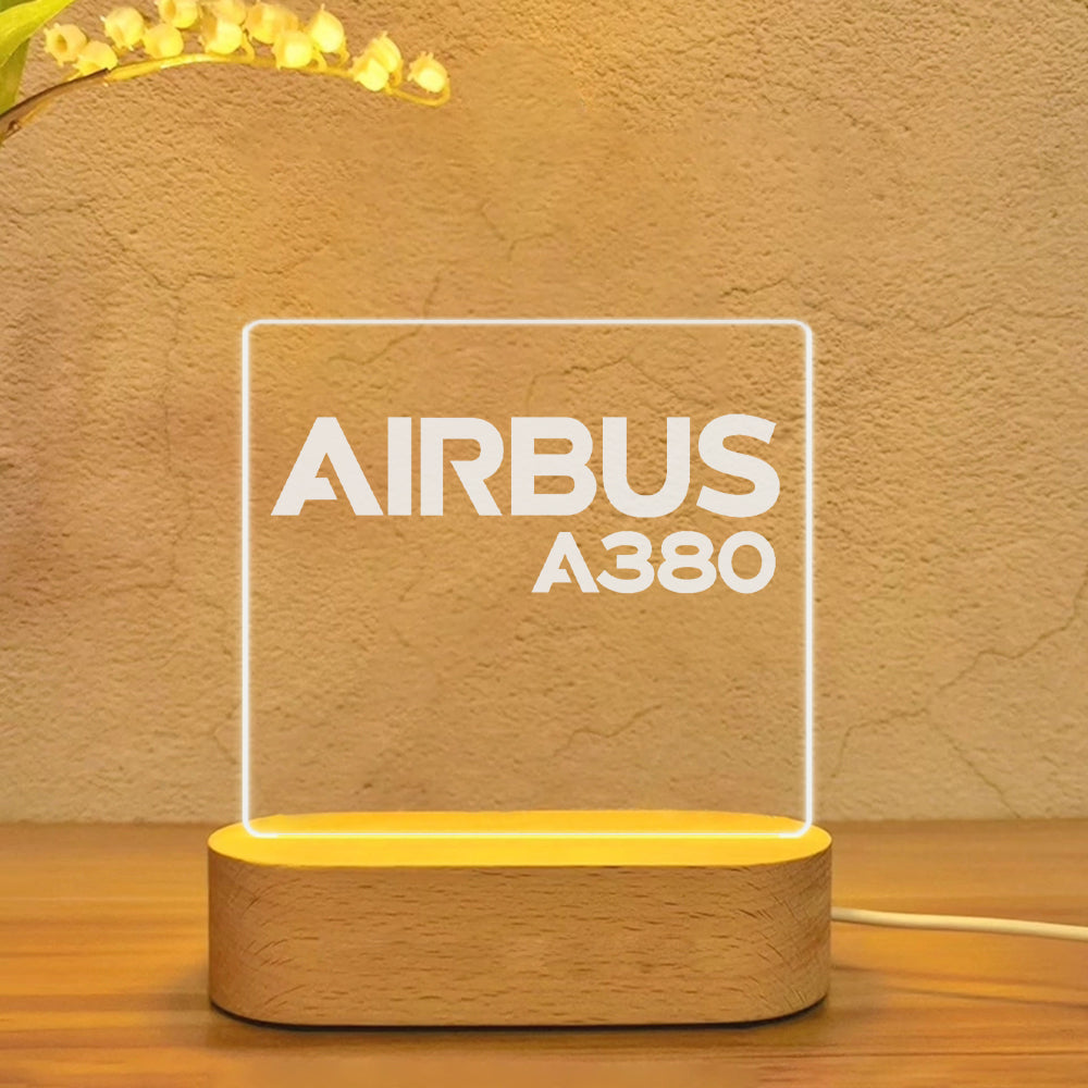 Airbus A380 & Text Designed Night Lamp