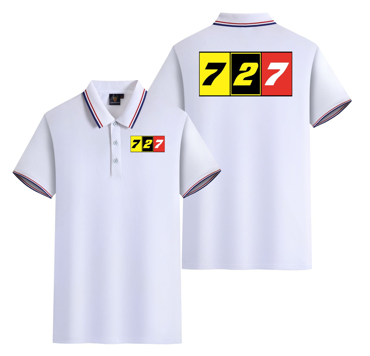 Flat Colourful 727 Designed Stylish Polo T-Shirts (Double-Side)