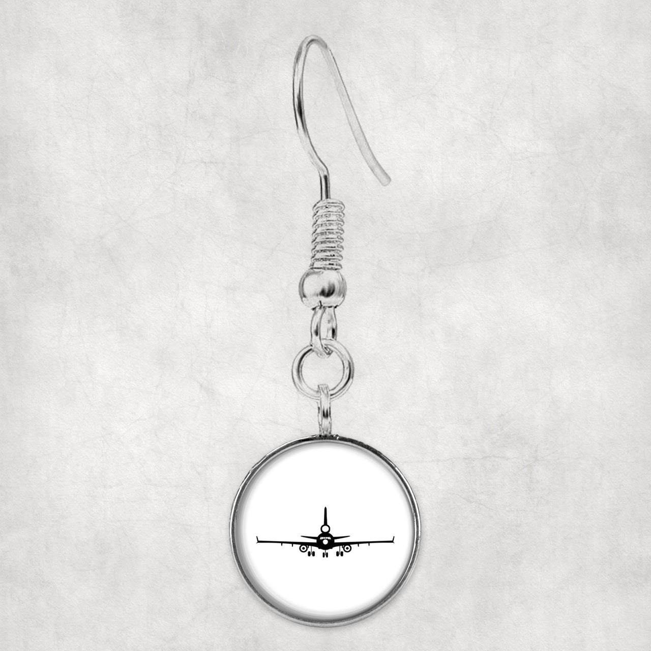 McDonnell Douglas MD-11 Silhouette Plane Designed Earrings