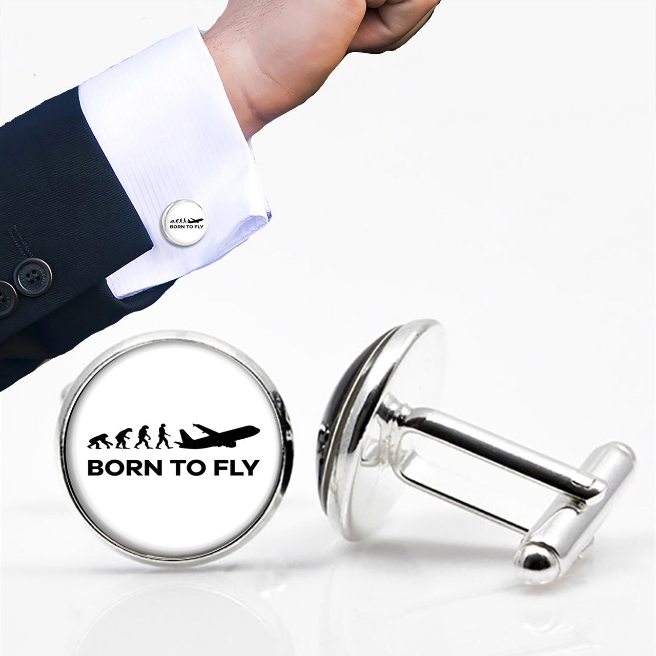 Born To Fly Designed Cuff Links