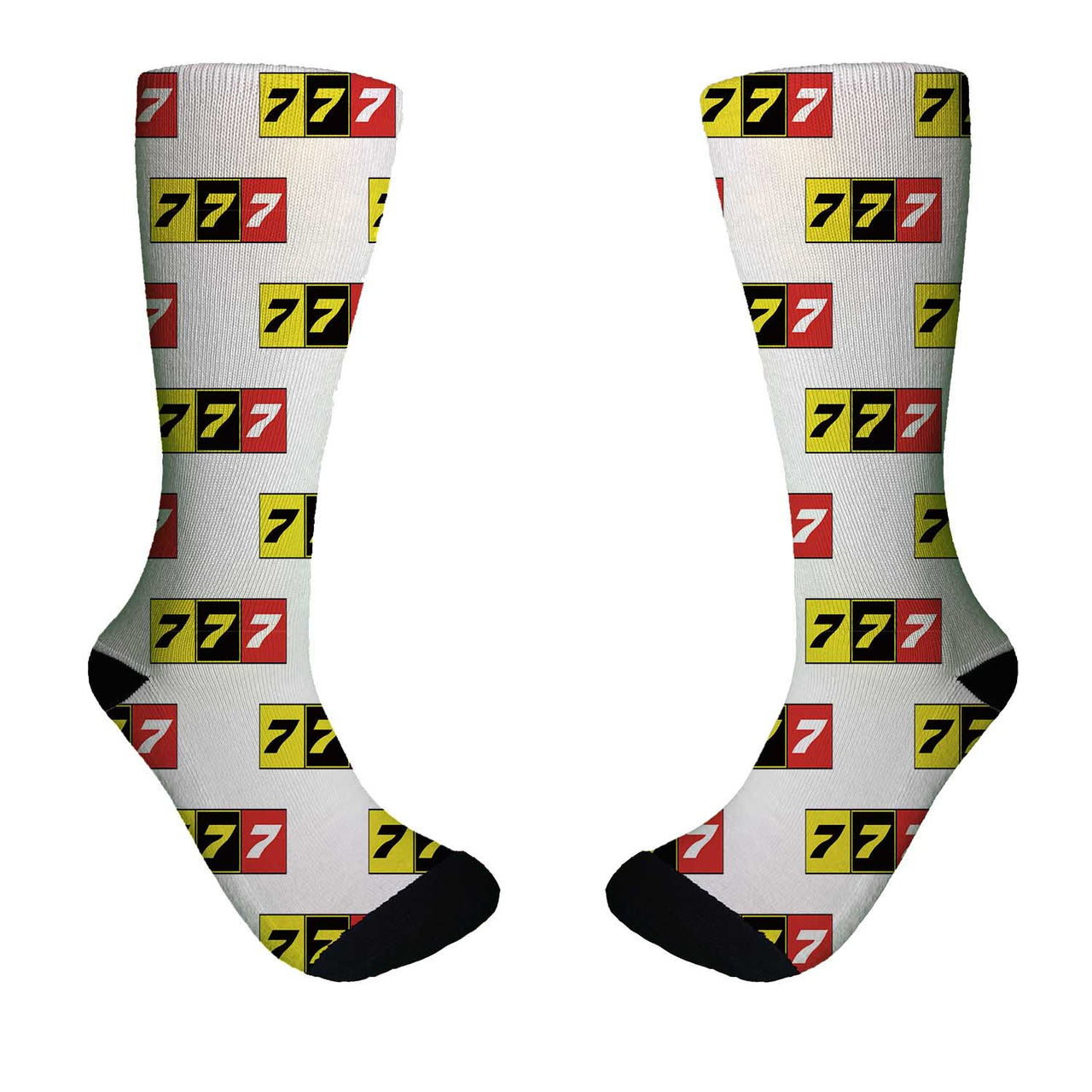 Flat Colourful 777 Designed Socks