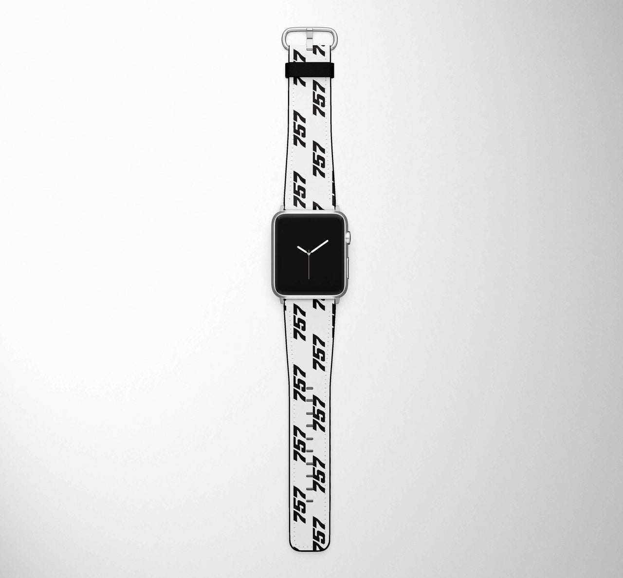 757 Flat Text Designed Leather Apple Watch Straps