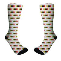 Thumbnail for Eat Sleep Fly (Colourful) Designed Socks