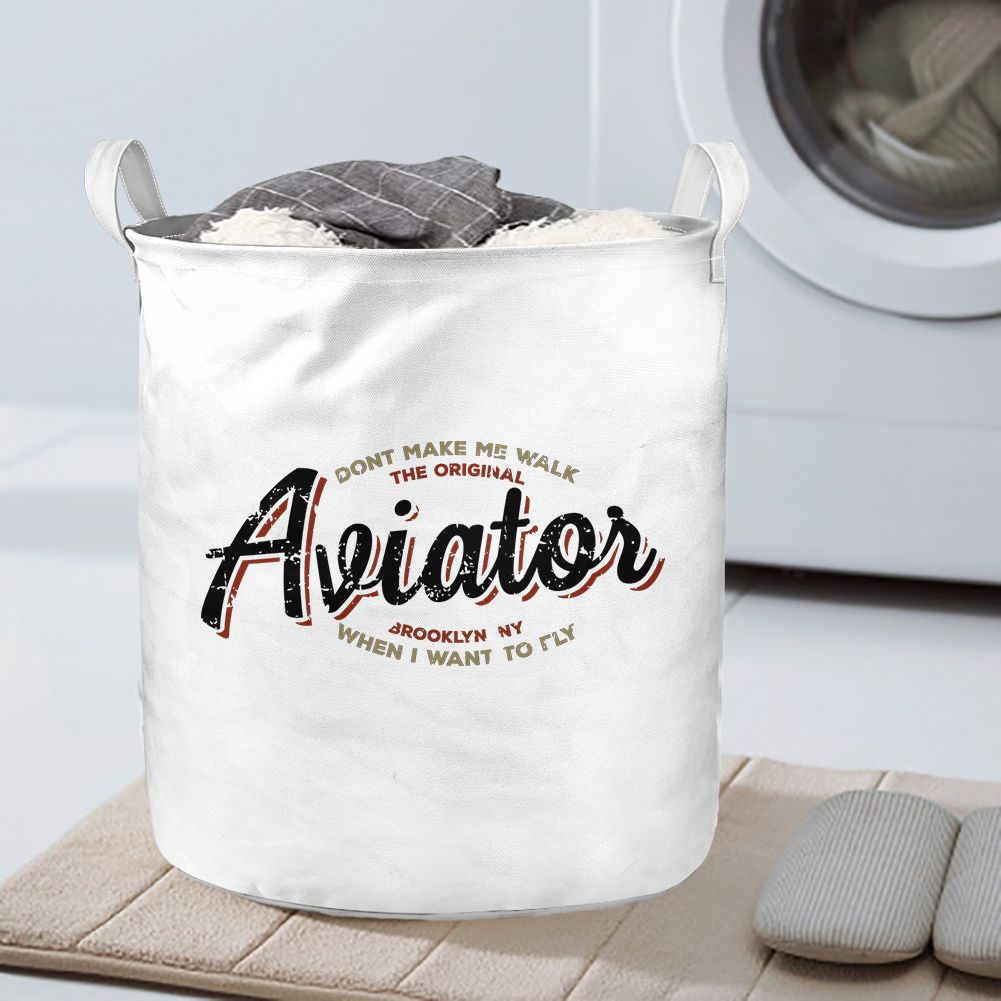 Aviator - Dont Make Me Walk Designed Laundry Baskets