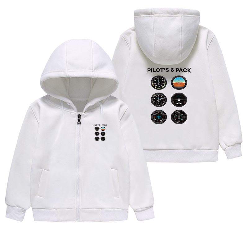 Pilot's 6 Pack Designed "CHILDREN" Zipped Hoodies