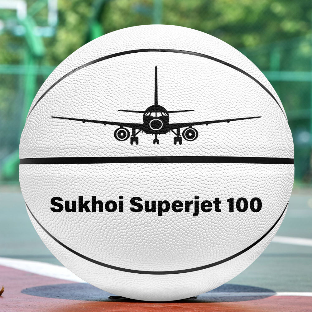 Sukhoi Superjet 100 Silhouette Designed Basketball