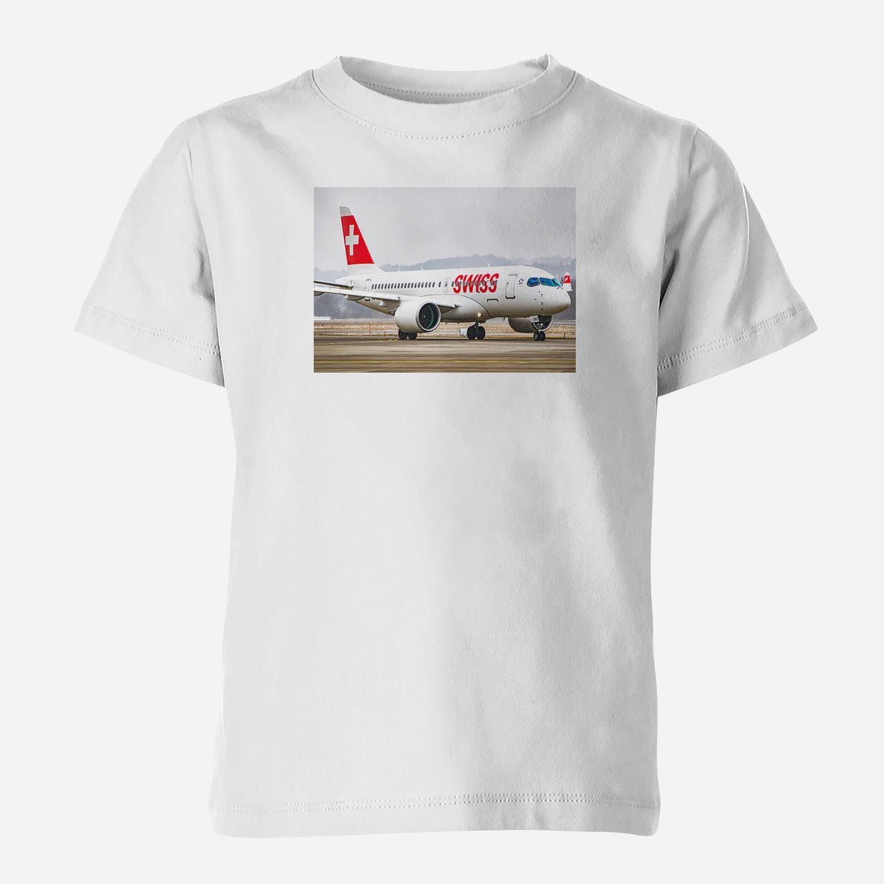 Swiss Airlines Bombardier CS100 Designed Children T-Shirts