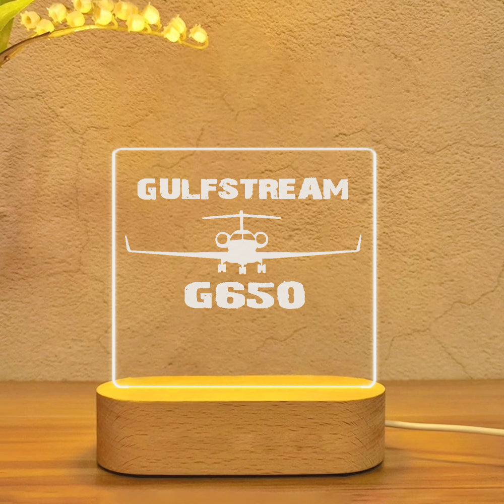 Gulfstream G650 & Plane Designed Night Lamp