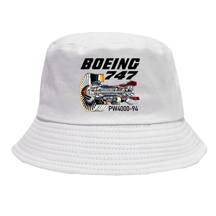 Boeing 747 & PW4000-94 Engine Designed Summer & Stylish Hats